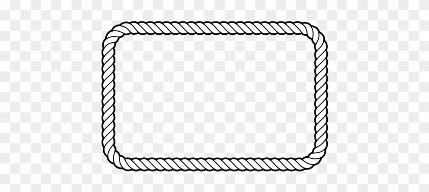 Rectangle Clip Art - Rope Border Vector #406781