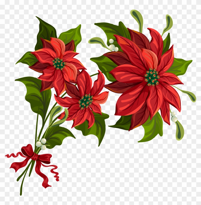 Poinsettia Clip Art Free - Poinsettia Art #406911