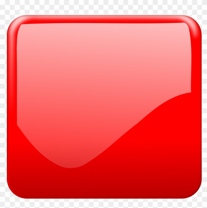 Square Clipart Red - Red Button #406977