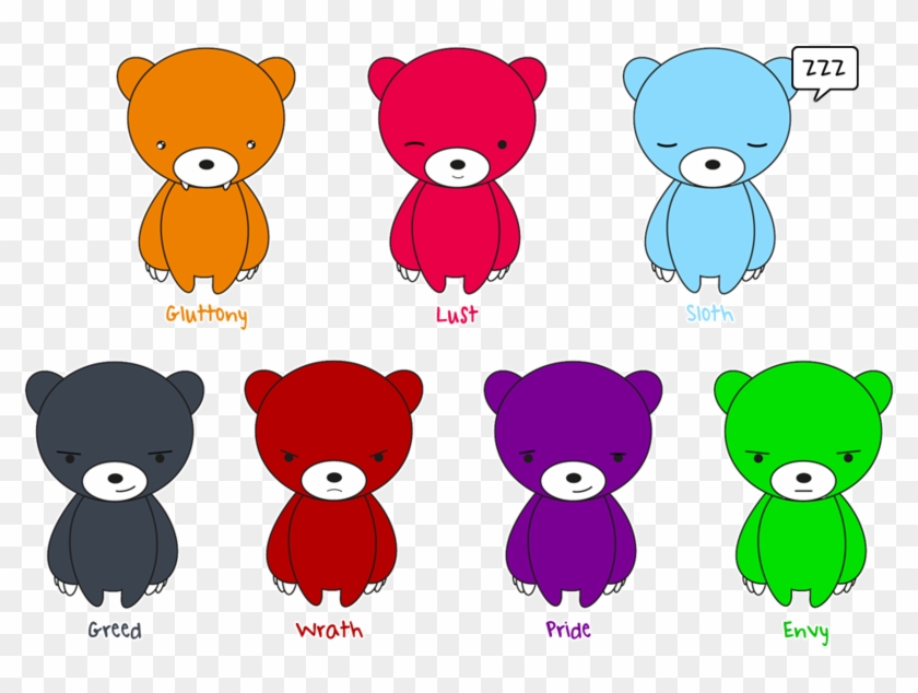 The Seven Cute Sinful Bears By Coconut-panda - Giant Panda #407019