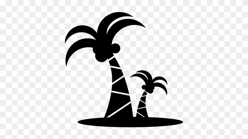 Coconut Trees Vector - Palm Tree Symbol Png #407031