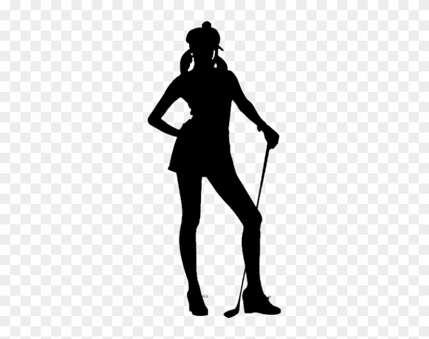 lady golfer silhouette