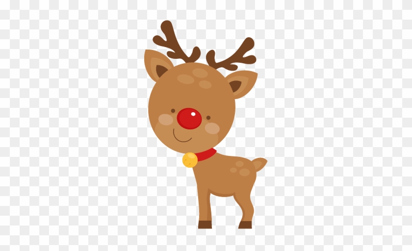 Reindeer Clipart Cute Baby - Reindeer Noses Silhouette #407284