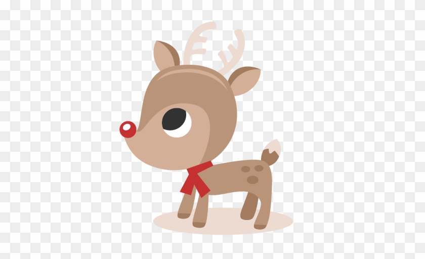 Reindeer Svg Cutting Files Christmas Svg Cut Files - Cute Christmas Reindeer Clipart #407297