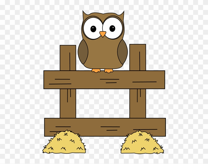 Farm Owl - Sit On The Fence Clipart #407729