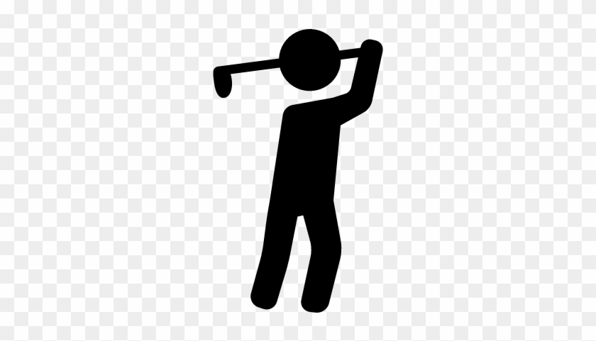 Man Playing Golf Vector - Icon Sports Golf #407731
