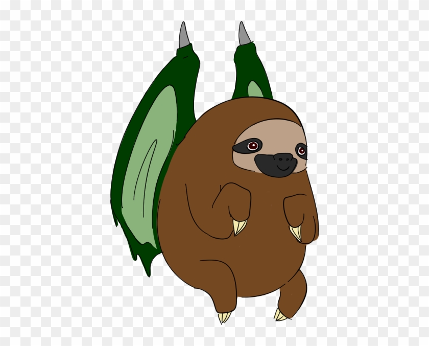 This Sloth Has Dragon Wings By Meancutie - Sloth With Dragon Wings #407798