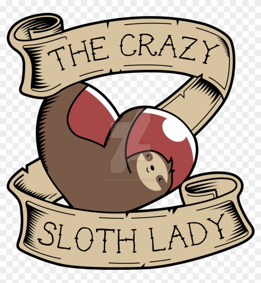 Photos Of Crazy Lady Clip Art Medium Size - Crazy Sloth Lady #408009