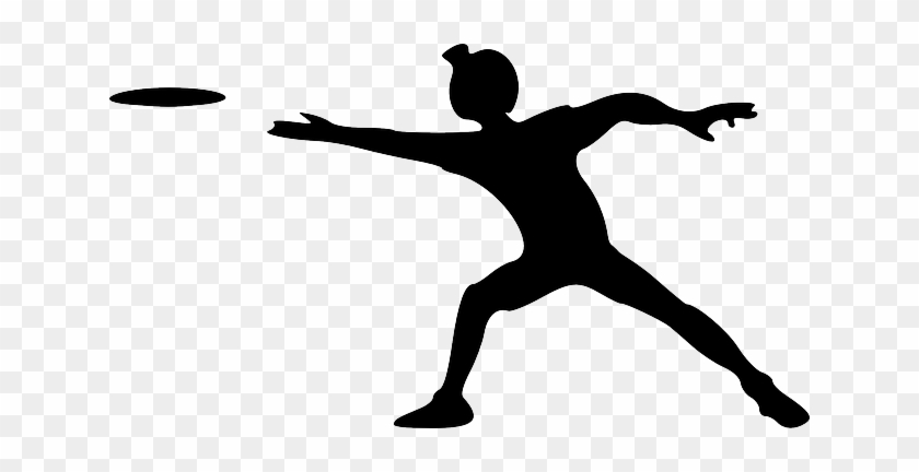 Stick, Man, Silhouette, Figure, Golf, Person, Cartoon - Person Throwing A Frisbee #408023