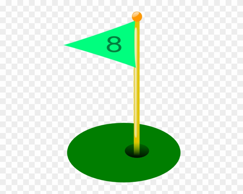 Golf Flag 8th Hole Clip Art At Clker - Golf Flag Hole 3 #408058