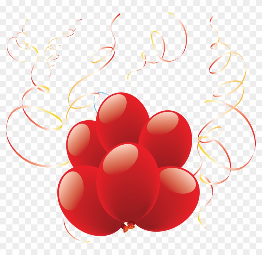 See Here Balloon Clipart Transparent Background Hd - Red Balloons Transparent Background #408107