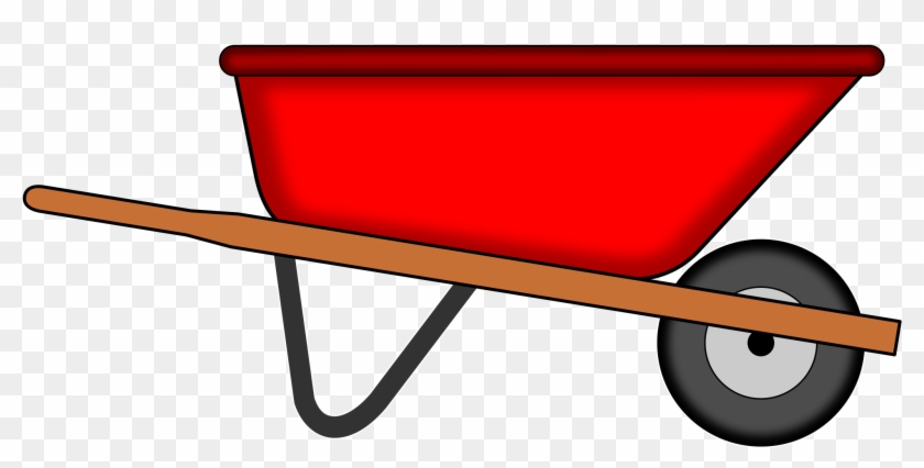 Free Stock Photo Of Red Wheelbarrow Vector Clipart - Clip Art Wheel Barrow #408157