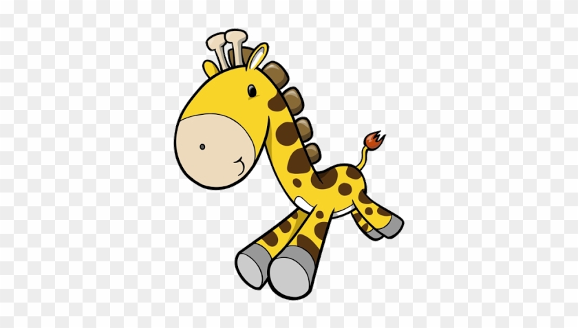 Chevrons Centered Baby Shower Invitations W/ Clipart - Cute Giraffe Cartoon Png #408460