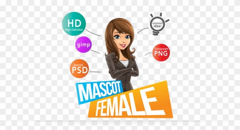 Female Mascot Creator Beatiful, Smart, Elegant, And - Mascot #408493