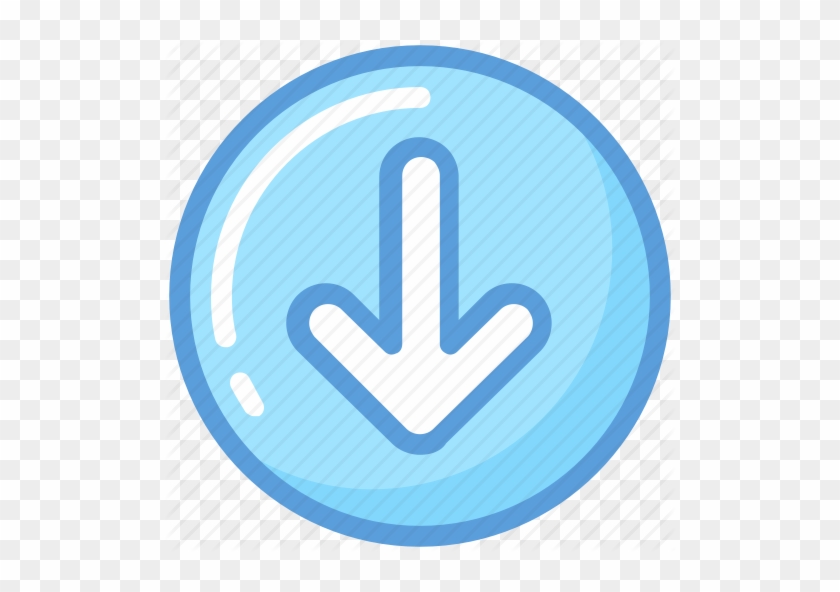 Thick Arrow Pointing Down Icon - Arrow #408502