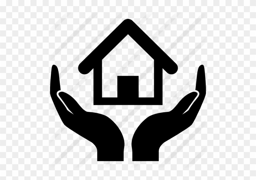 Home Insurance Symbol Of A House On Hands - Home Symbol #408621