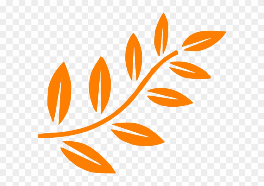 Leaves Clipart Orange Leaf - Tree Branch Clip Art #408965