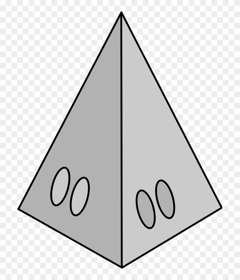 Icehouse Pyramid Medium Clipart, Vector Clip Art Online, - Clip Art Black And White Pyramid #408987