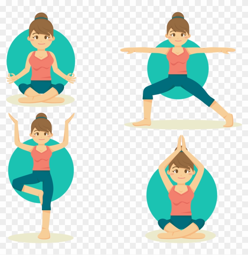 Ashtanga Vinyasa Yoga Asana Flat Design Illustration - Yoga #409009