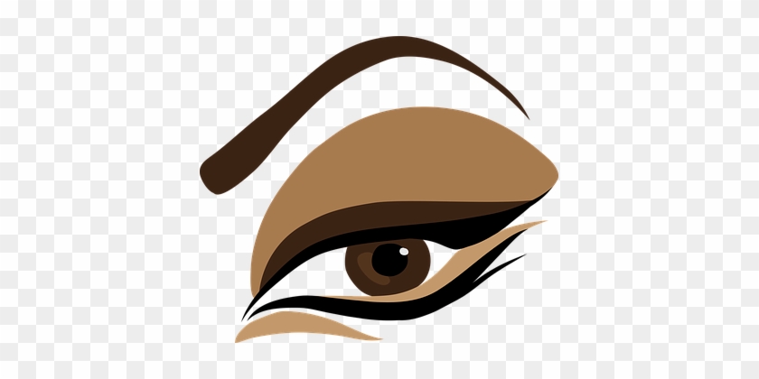 Brown Eyes Clipart Transparent - Olhos Maquiagem Desenho Png #409077