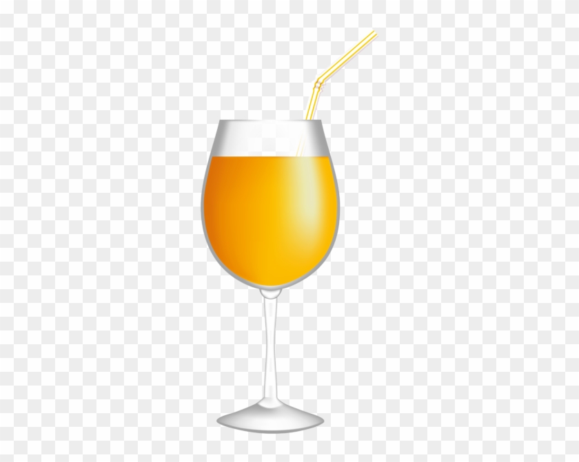 Juice Clipart Drinking Glass - Orange Juice In Wine Glass #409148