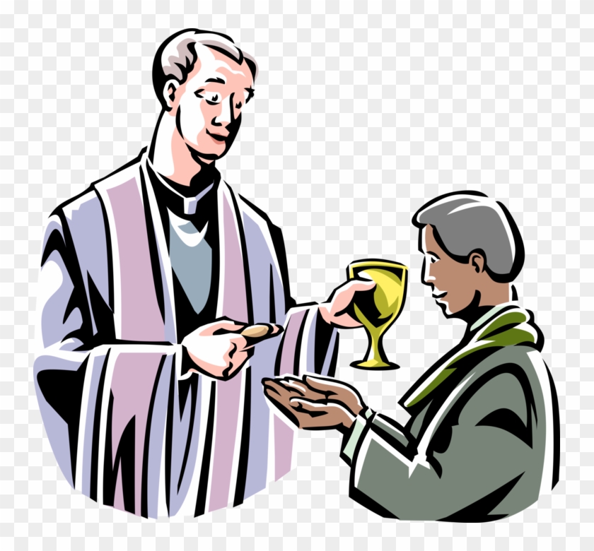 Vector Illustration Of Christian Religion Catholic - Catholic Priest Clip Art #409155