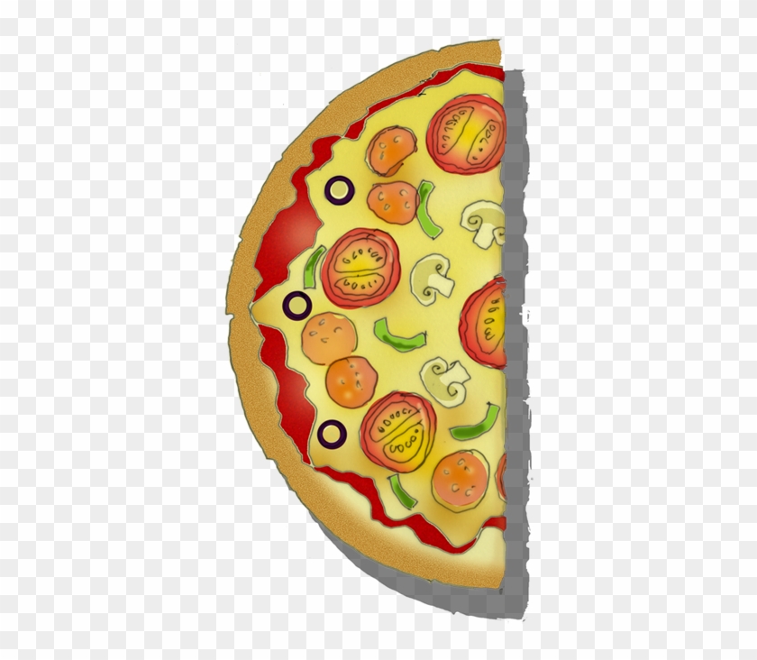 Clip Arts Related To - Half Of A Pizza Clipart #409365