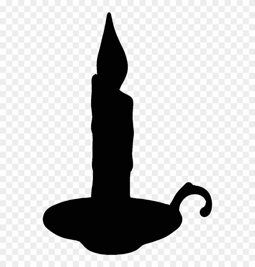 Candle Clipart Silhouette - Black Candle Clip Art #409465