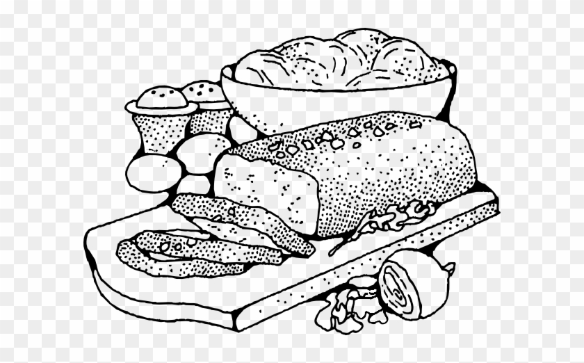 meal clipart black and white