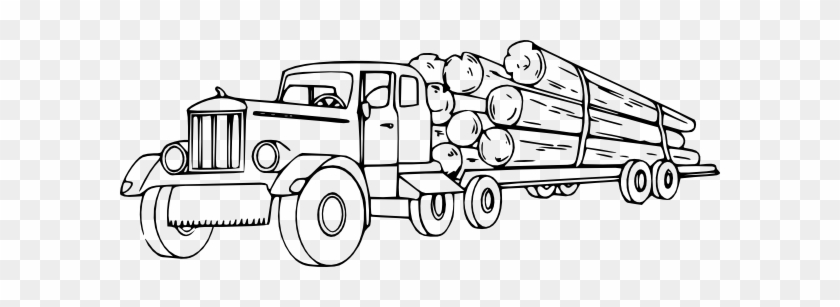 logging truck clipart  log truck coloring page  free