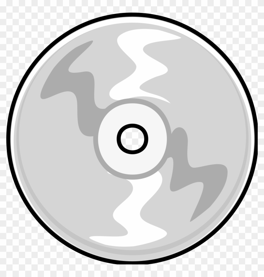 Compact Disc Clip Art Download - Cd Rom Black And White Clipart #409570