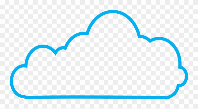 Pin Cloud Outline Clipart - Cloud Vector Png #409580