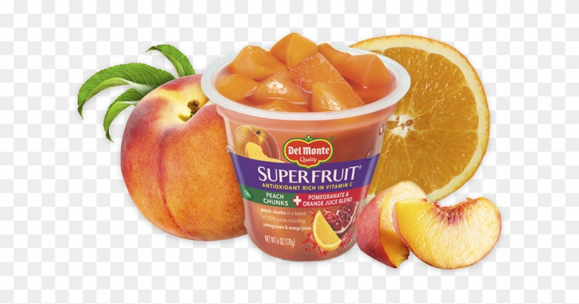 Superfruit® Peach Chunks In Pomegranate & Orange Juice - Monte #409610