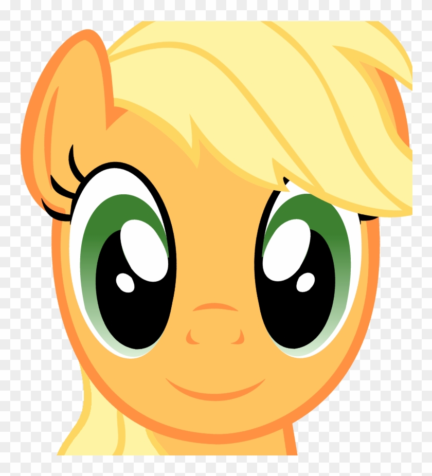 Applejack Face By Maybyaghost - Apple Jack My Little Pony Face #409745
