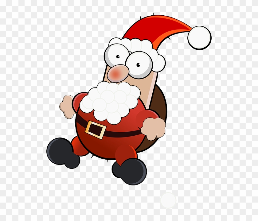 Costume Santa Claus, Funny, X-mas, Christmas, People, - Santa Claus Cartoon Png #409778