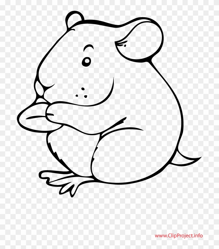 Hamster Clipart Black And White - Hamster Clipart Black And White #409850