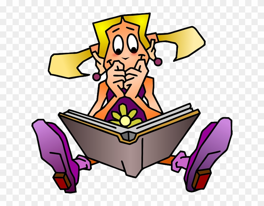 Sitting Girl, Person, Reader, Book, Blonde, Happy, - Facts On World Book Day #409878