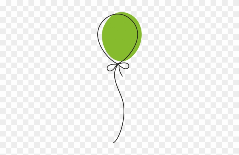 Grüner, Gezeichneter Ballon Als Symbol Für Loslassen - Globos Ilustracion Png #410010