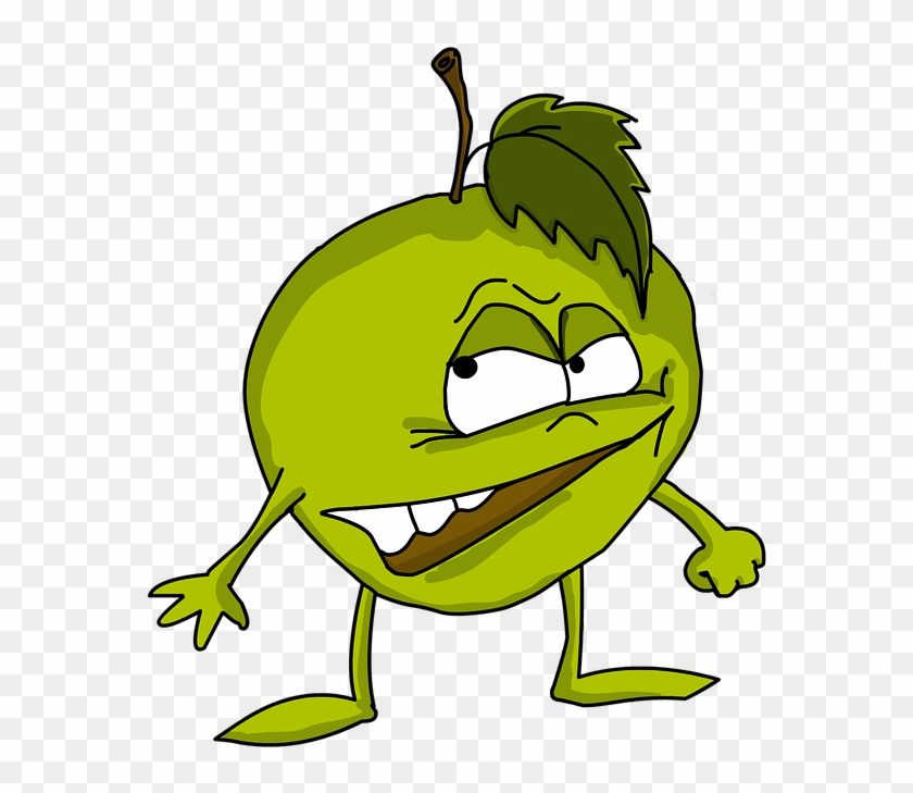 Leaf Cartoon - Evil Apple Cartoon #410038