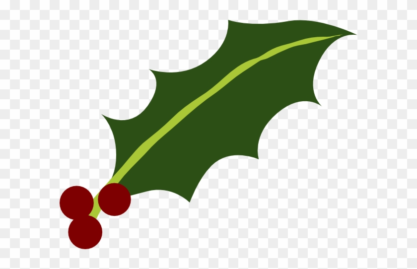 Holly Leaf 3 Berries Clip Art - Clipart Holly Leaf #410088