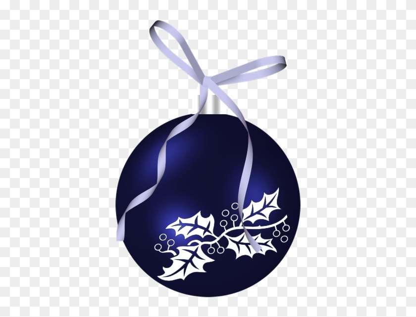 Christmas Dark Blue Ornament Clipart - Blue Ornaments Clipart #410136