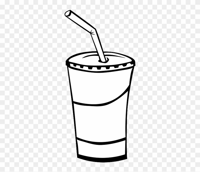 Bottle Icon, Glass, Food, Menu, Outline, Drawing, Cup, - Draw A Soda Cup #410181