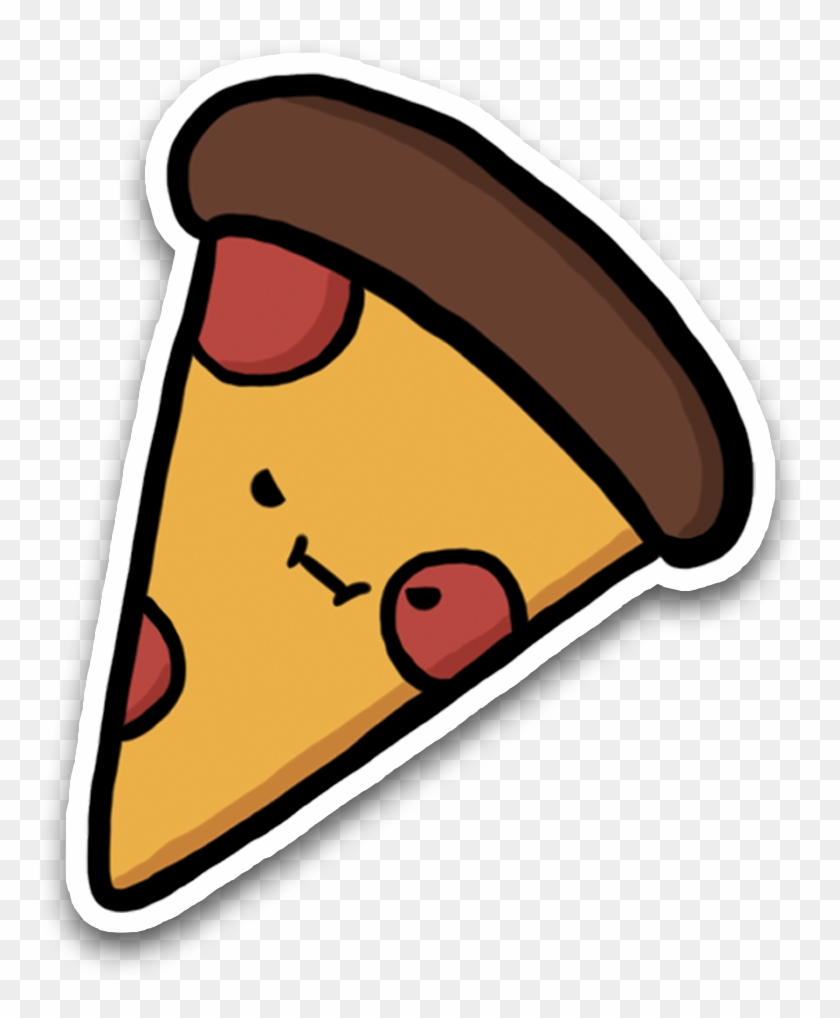 Angry Pizza Slice Sticker - Angry Pizza Slice Sticker #410200