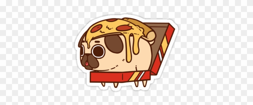 Guaranteed To Eat Your Pizza In 30 Minutes Or Your - Cartoon Pug #410211