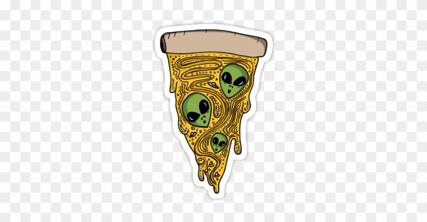 Alien Pizza Sticker- Bayray $5 - Stickers Alien #410257
