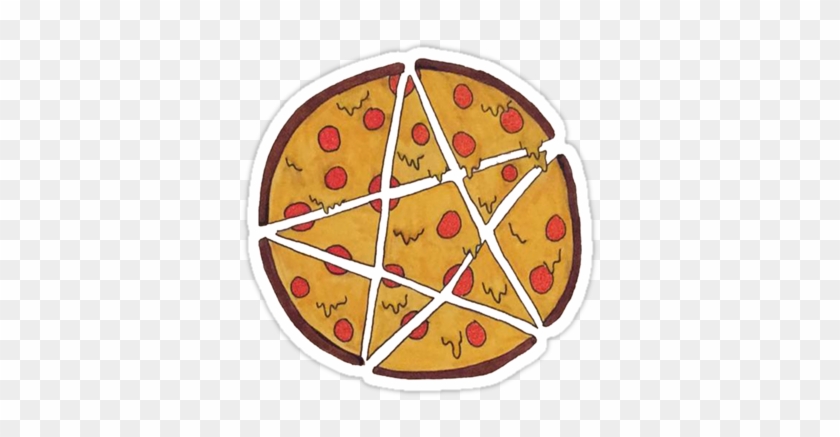 "satan's Pizza" Stickers By Kickz Redbubble - T-shirt #410262