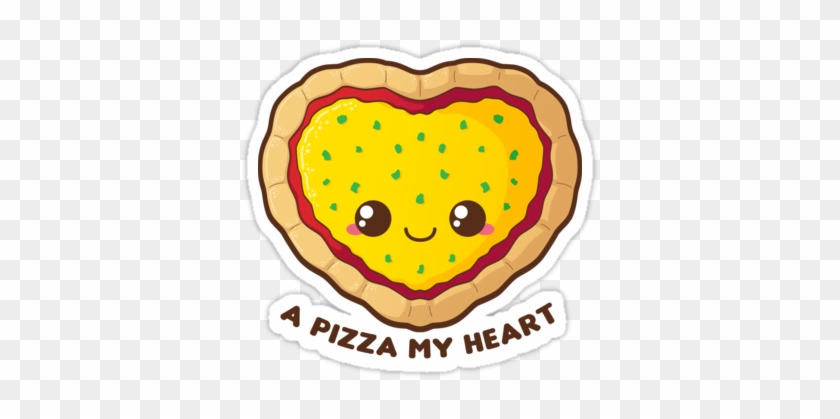 "a Pizza My Heart" Stickers By Pai-thagoras - Kawaii Pizza Heart #410272