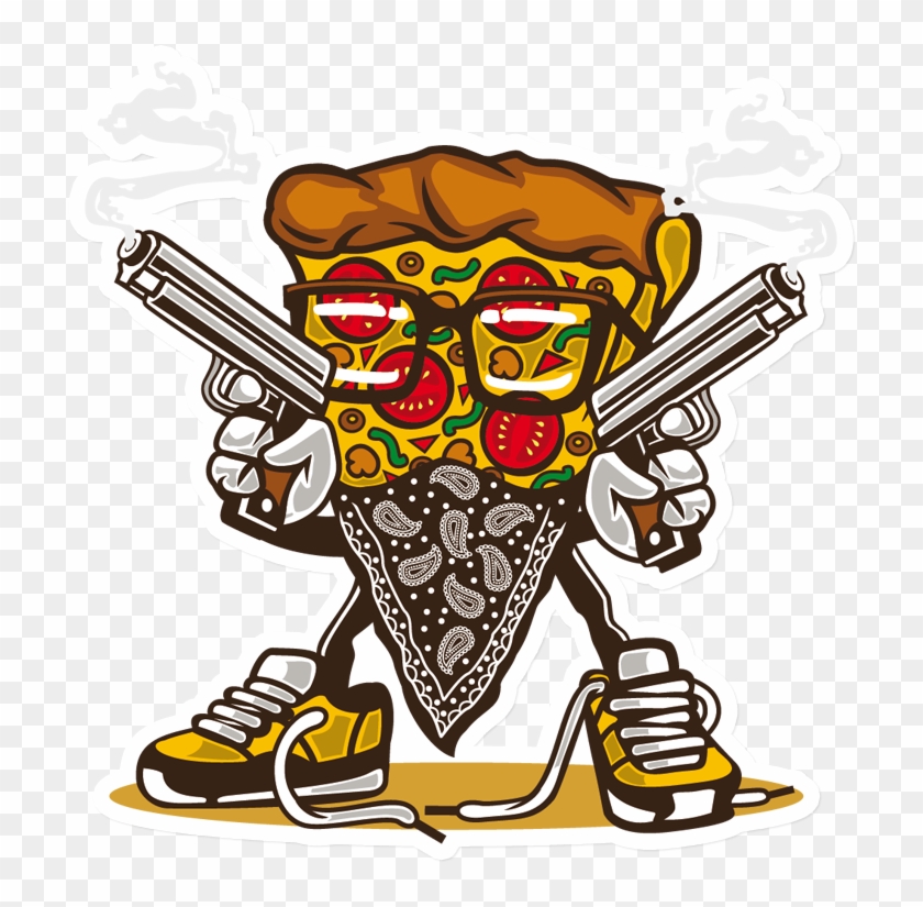 Sticker That Kick Ass Pizza Gangster - Gangster Pizza #410315