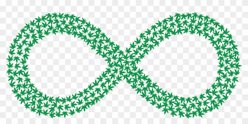 Free Clipart Of A Green Infinity Outline Made Of Marijuana - Free Marijuana Clipart #410462