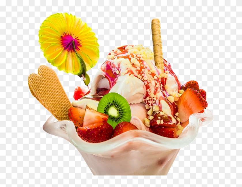 Cartoon Ice Cream Sundae 4, Buy Clip Art - Ice Creams With Fruits #410479